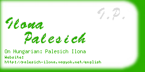 ilona palesich business card